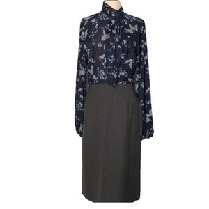 Piazza Sempione gray pencil straight Midi skirt Size 44